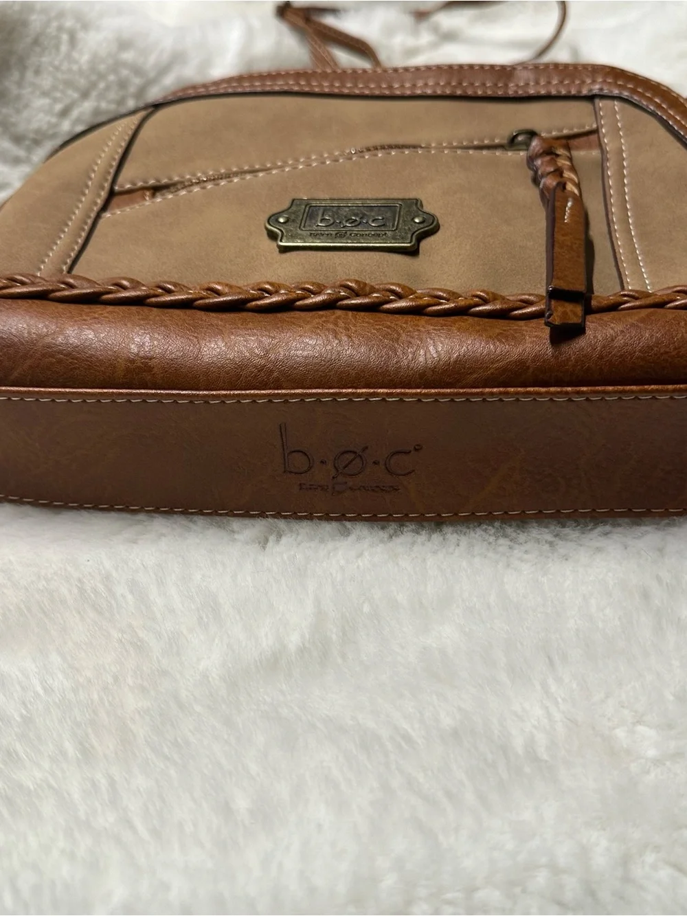 Brown BOC crossbody purse braided bag